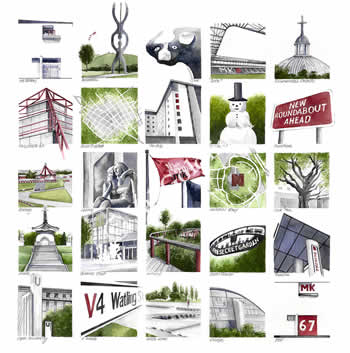 New Milton Keynes alphabet print